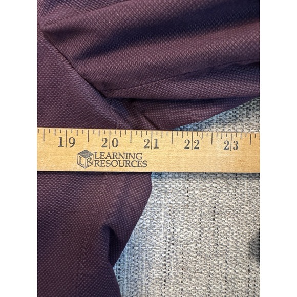 Bugatti Mens 42  Two Button Blazer Sports Coat Suit Jacket Maroon With Blue Line - Picture 13 of 16